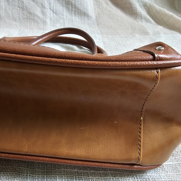 y2k Western Yallternative Mobwife Coastal GrandmotherBrown Patchwork Leather Bag - Picture 3 of 14